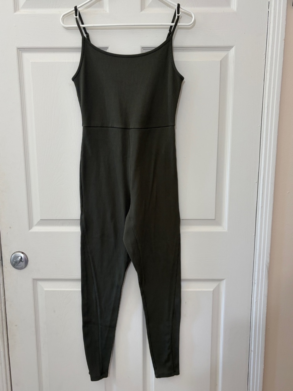 Wild fable Olive Ribbed Tank Jumpsuit XL